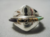 Native American Statement Vintage Ben Nighthorse Campbell Turquoise Sterling Silver Ring-Nativo Arts