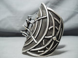One Of The Most Unique Ever Vintage Native American Navajo Spider Sterling Silver Bracelet-Nativo Arts