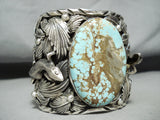 Lizard 222 Gram Native American Turquoise Sterling Silver Bracelet-Nativo Arts