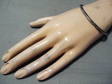 Striking Vintage Navajo Native American Sterling Silver Cuff Old-Nativo Arts