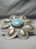 One Of The Largest Native American Zuni Turquoise Sterling Silver Ring Ever Made-Nativo Arts
