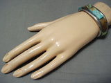 One Of The Best Rare Mine Turquoise Vintage Native American Navajo Sterling Silver Bracelet-Nativo Arts