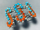 One Of The Most Unique Ever Vintage Native American Zuni Sterling Silver Turquoise Bracelet-Nativo Arts