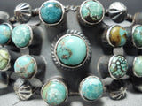 One Of The Best Vintage Native American Navajo Turquoise Coiled Sterling Silver Heavy Bracelet-Nativo Arts