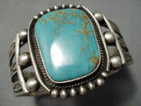 Important Vintage Native American Navajo Geneva Ramone Rare Turquoise Sterling Silver Bracelet-Nativo Arts
