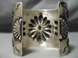 Heavy 114 Gram Best Vintage Native American Navajo Concho Sterling Silver Bracelet-Nativo Arts