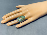Herm Vandever Native American Navajo Royston Turquoise Sterling Silver Ring Signed-Nativo Arts
