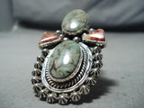 John Mckay Native American Navajo Turquoise Spiny Oyster Sterling Silver Ring-Nativo Arts