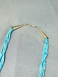 Native American 14k Gold Vintage Santo Domingo Turquoise Heishi Necklace Old-Nativo Arts