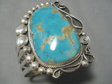 Quality Ray Nez Vintage Native American Navajo Royston Turquoise Sterling Silver Bracelet-Nativo Arts