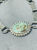 Native American Gorgeous Santo Domingo 8 Turquoise Sterling Silver Bracelet-Nativo Arts