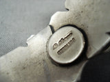 Extremely Detailed Vintage Native American Navajo Sterling Silver Feather Bracelet-Nativo Arts