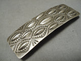 Exceptional Vintage Native American Navajo Repoussed Sterling Silver Hair Barrette Clip-Nativo Arts