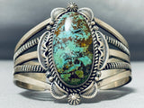Hypnotic Vintage Native American Navajo Emma Linkin Important Turquoise Sterling Silver Bracelet-Nativo Arts