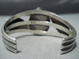 Magnificent Vintage Native American Navajo Pilot Mountain Turquoise Sterling Silver Bracelet-Nativo Arts