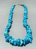 Native American Tremendous Vintage Santo Domingo Turquoise Sterling Silver Necklace-Nativo Arts