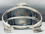 Scar Matrix Vintage Native American Navajo Light Green Turquoise Sterling Silver Bracelet-Nativo Arts