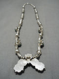 Quality Vintage Native American Navajo Cerrillos Turquoise Sterling Silver Necklace Old-Nativo Arts