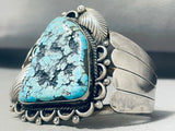 Rare Old Deposit Vintage Native American Navajo Turquoise Sterling Silver Bracelet Cuff-Nativo Arts