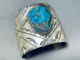 One Of The Best Virg Reeder Vintage Native American Navajo Turquoise Sterling Silver Bracelet-Nativo Arts