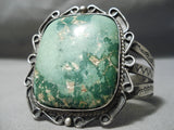 One Of The Best Ever Vintage Native American Navajo Cerrillos Turquoise Sterling Silver Bracelet-Nativo Arts