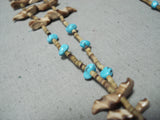 One Of The Most Unique Ever Vintage Native American Zuni Navajo Turquoise Fetish Necklace-Nativo Arts