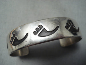 Tremendous Vintage Navajo Sterling Silver Bracelet Native American Old-Nativo Arts