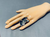 Roaringbear Vintage Native American Zuni Turquoise Sterling Silver Ring-Nativo Arts