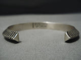 Thick And Intricate!! Vintage Navajo Sterling Silver Native American Bracelet-Nativo Arts