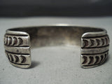 Lg Morris Vintage Navajo Sterling Silver Bracelet Native American Old-Nativo Arts