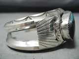 Awesome Navajo Native American Huge Turquoise Sterling Silver Bracelet-Nativo Arts