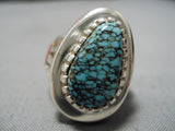 Important Native American Navajo Michael Perry Turquoise Coral Sterling Silver Ring-Nativo Arts