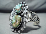 Dazzling Native American Navajo Damale Turquoise Sterling Silver Bracelet-Nativo Arts