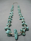 Marvelous Vintage Native American Navajo Graduating Turquoise Nugget Sterling Silver Necklace-Nativo Arts