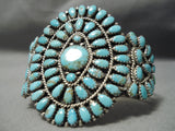 Authentic Vintage Native American Navajo Larry Moses Begay Turquoise Sterling Silver Bracelet-Nativo Arts