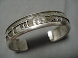 Exceptional Vintage Native American Navajo Storyteller Sterling Silver Bracelet-Nativo Arts