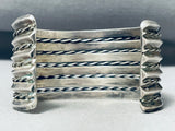 One Of A Kind Vintage Native American Navajo Sterling Silver Bracelet-Nativo Arts