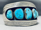Important Vintage Native American Hopi Red Mountain Turquoise Sterling Silver Bracelet-Nativo Arts