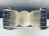 One Of The Coolest Vintage Native American Navajo All Sterling Silver Bracelet-Nativo Arts