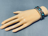 Astonishing Vintage Native American Navajo Turquoise Sterling Silver Bracelet-Nativo Arts
