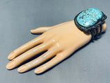 Important Museum Vintage Native American Navajo Carico Lake Turquoise Sterling Silver Bracelet-Nativo Arts