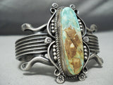 Thick Heavy Vintage Native American Navajo Royston Turquoise Sterling Silver Bracelet-Nativo Arts