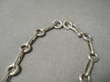 Thick Heavy Sturdy Native American Navajo Sterling Silver Detailed Necklace-Nativo Arts