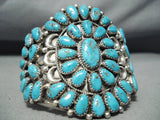 Signed Vintage Native American Navajo Turquoise Sterling Silver Bracelet-Nativo Arts
