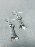 Tremendous Native American Navajo Sterling Silver Blossom Earrings Signed H. Mariano-Nativo Arts