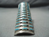 One Of The Tallest Ever Native American Turquoise Sterling Silver Ring-Nativo Arts