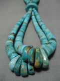 One Best Vintage Native American Navajo #8 Turquoise Heishi Necklace-Nativo Arts