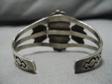 Early 1900's Vintage Native American Navajo Cerrillos Turquoise Sterling Silver Bracelet Old-Nativo Arts