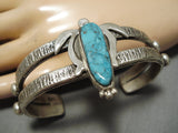 Exquisite Vintage Navajo Turtle Native American Sterling Silver Bracelet Cuff-Nativo Arts