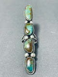 34 Gram Heavy Towering Vintage Native American Navajo Royston Turquoise Sterling Silver Ring-Nativo Arts